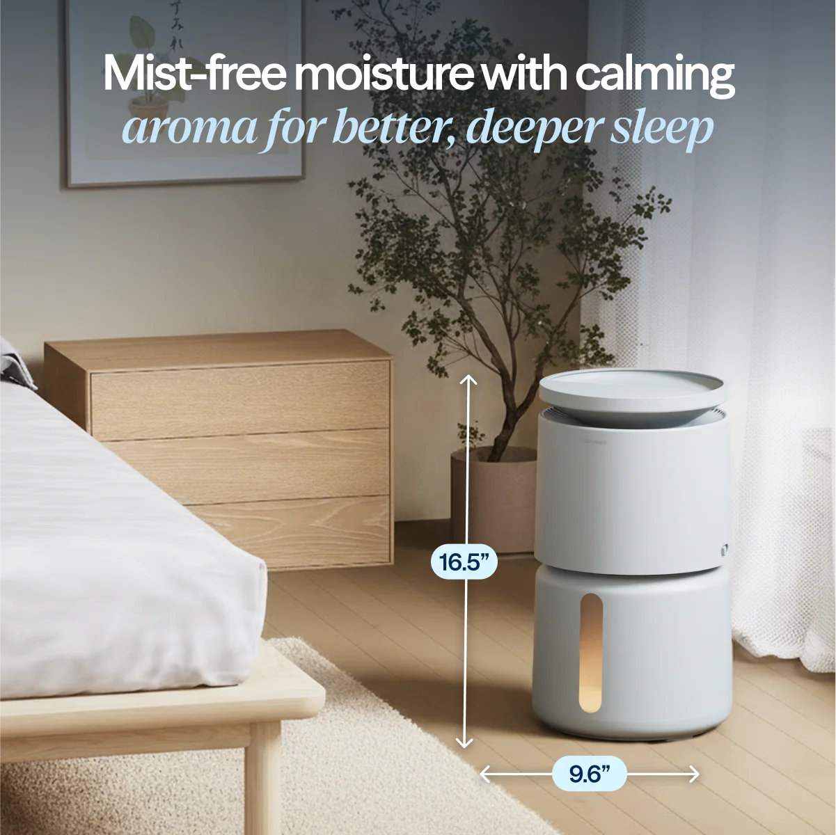 DreamWell™ Humidifier 2 Gallon Stone Grey - Image 3