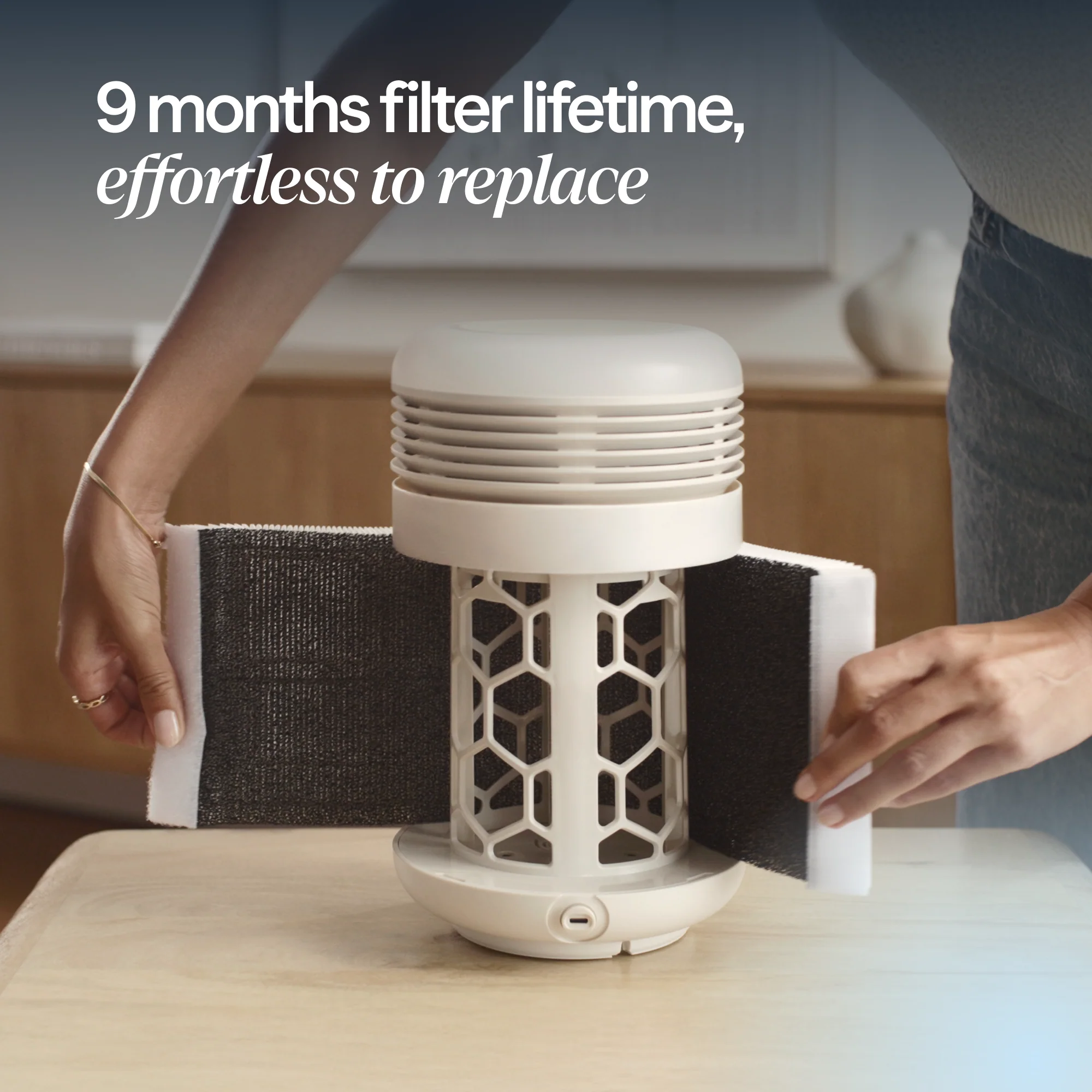 Mini Restful™ Sunrise Clock Air Purifier in Coastal Beige - Image 10