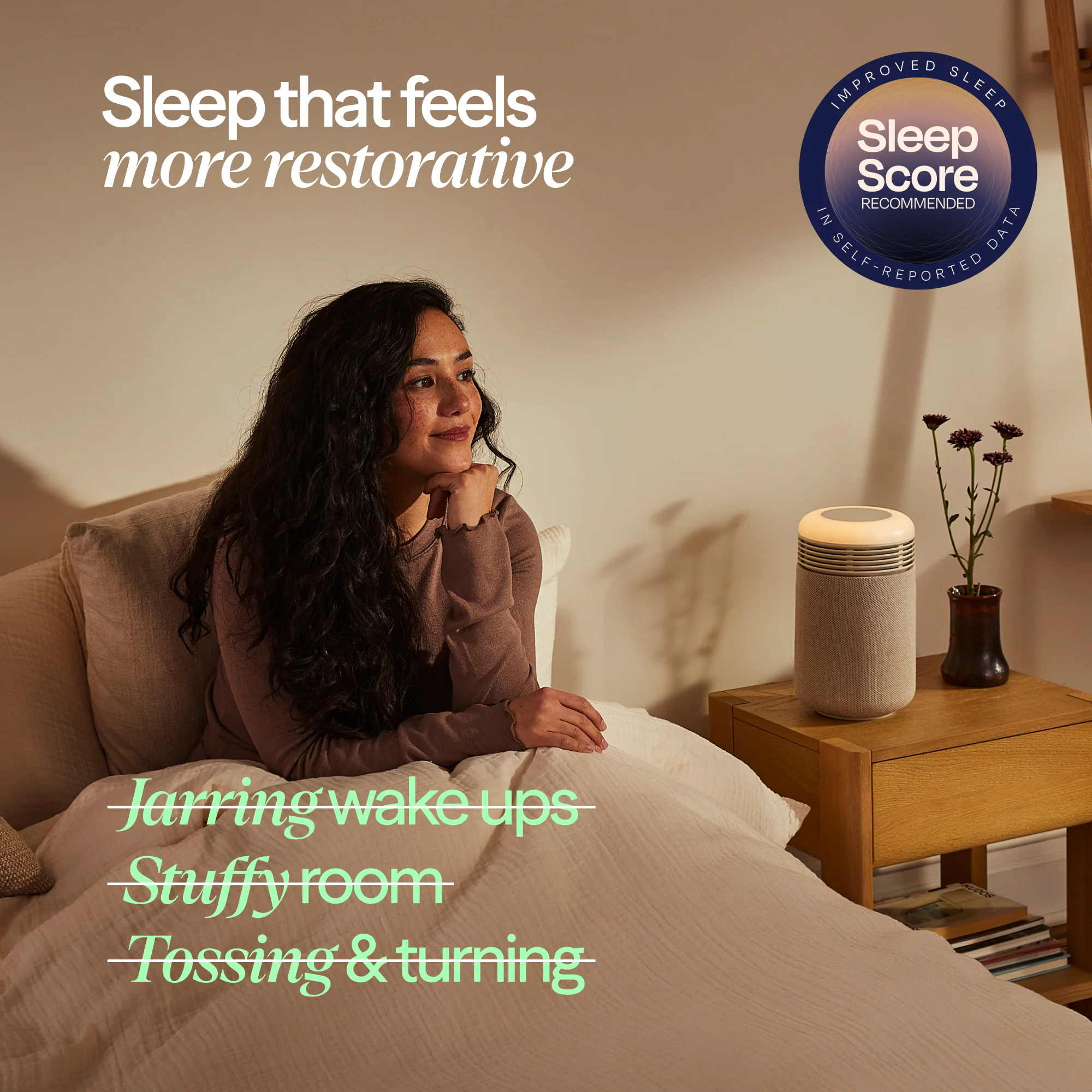Mini Restful™ Sunrise Clock Air Purifier in Coastal Beige - Image 6